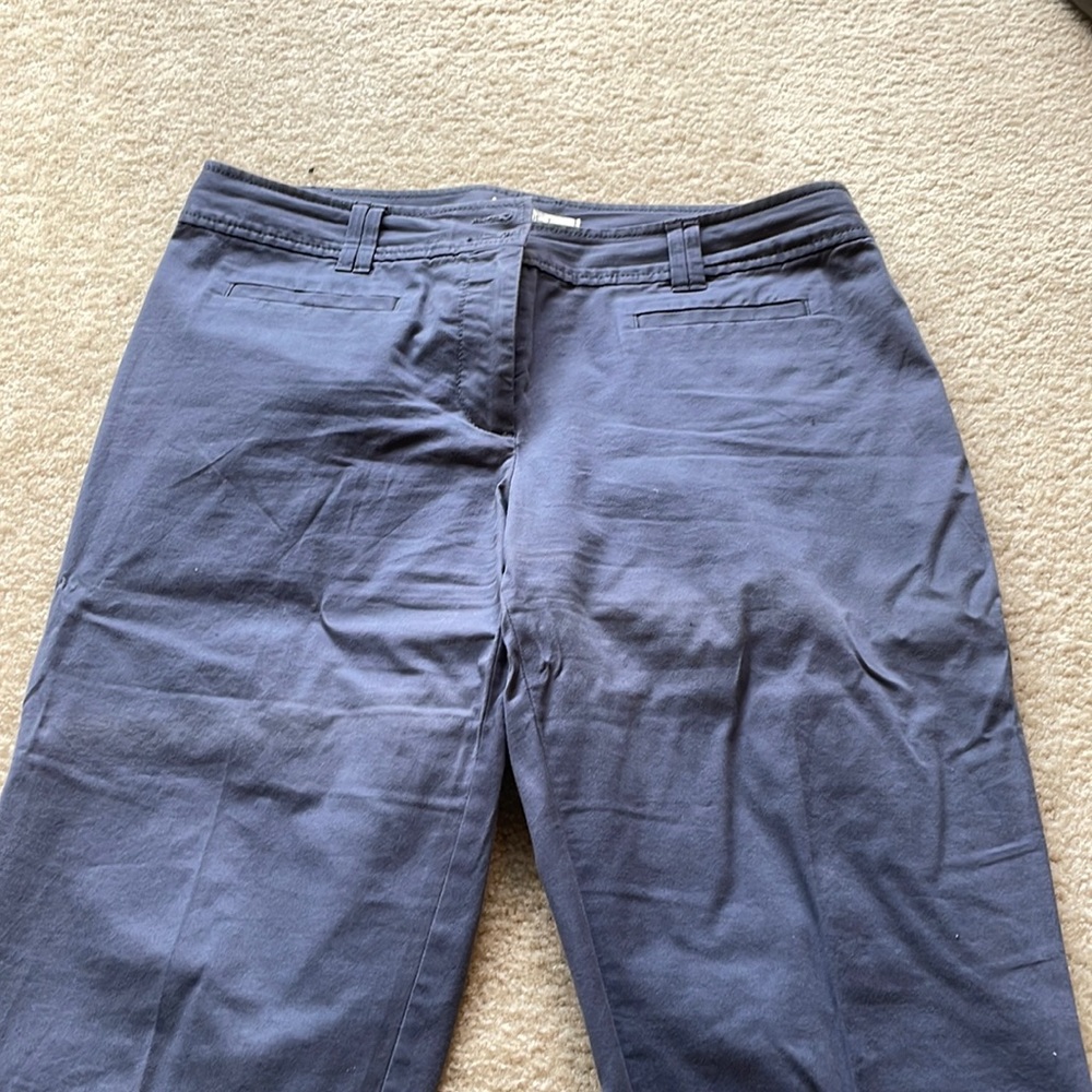 Loft Julie Cropped Blue Capri Pants Petite Size 12